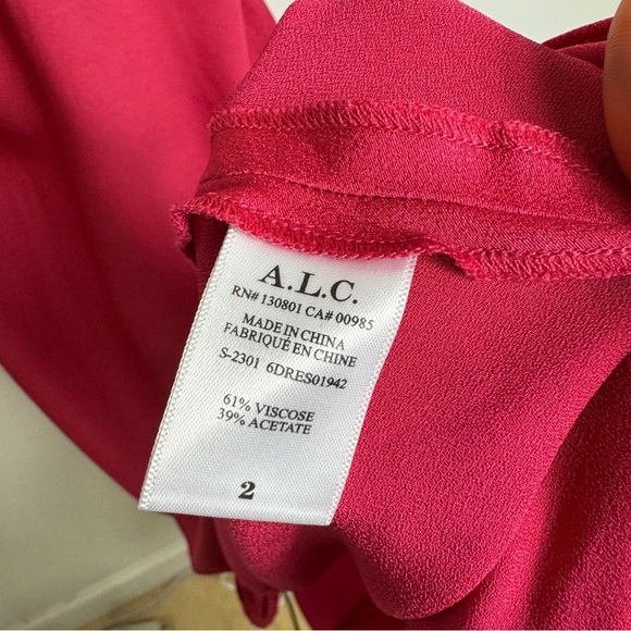 A. L. C fuschia pink slip midi dress - Picture 8 of 10